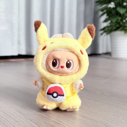 Labubu x Pokémon – Pikachu, Charmander & Squirtle Costumes