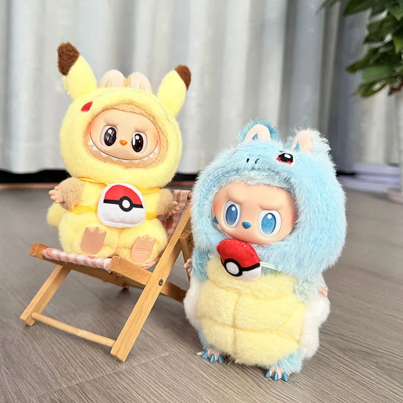 Labubu x Pokémon – Pikachu, Charmander & Squirtle Costumes